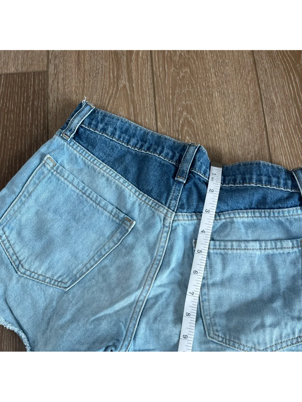 Gap Kids washed and unworn light & dark Denim Shorts Size 14 Slim 100% Cotton